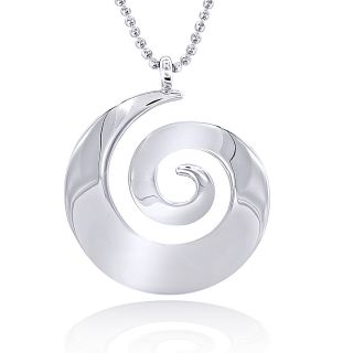 Stainless Steel Domed Swirl Necklace Today $17.99 4.0 (1 reviews)