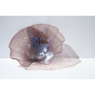 Hand blown Cracked Frosted Grey Decorative Bowl Today: $99.99 Sale: $
