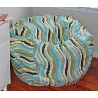 Ahh Products Wavelength Lake Cotton Washable Bean Bag Chair