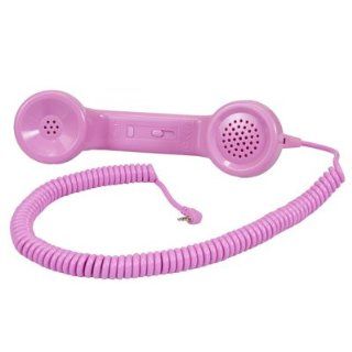 Yubz Retro Telefonhörer für Handys in pink   iPhone Nokia Sony