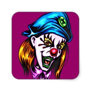 Evil Clown Stickers, Evil Clown Sticker Designs